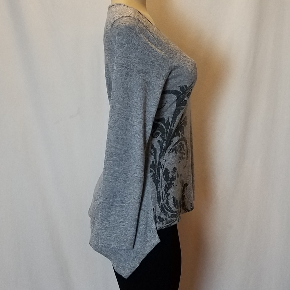 UNITY World Wear Heather Gray V-neck Sweater - Picture 3 of 8